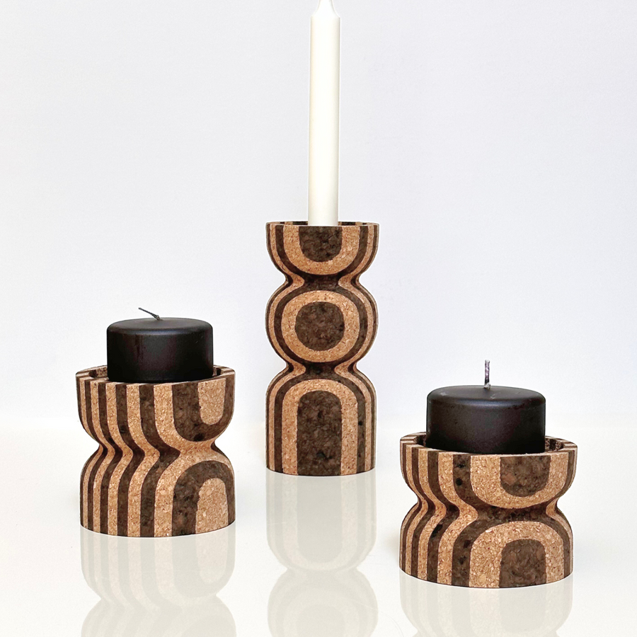 Anni Cork Candle Holders