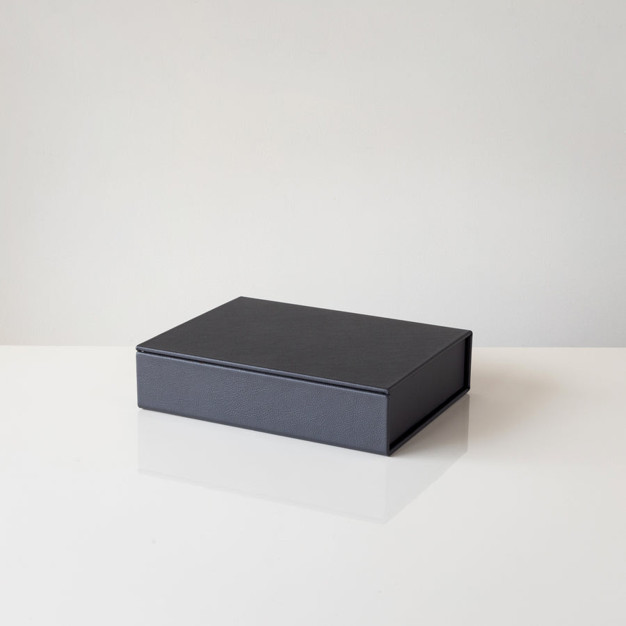 Leather Bookboxes in Grey