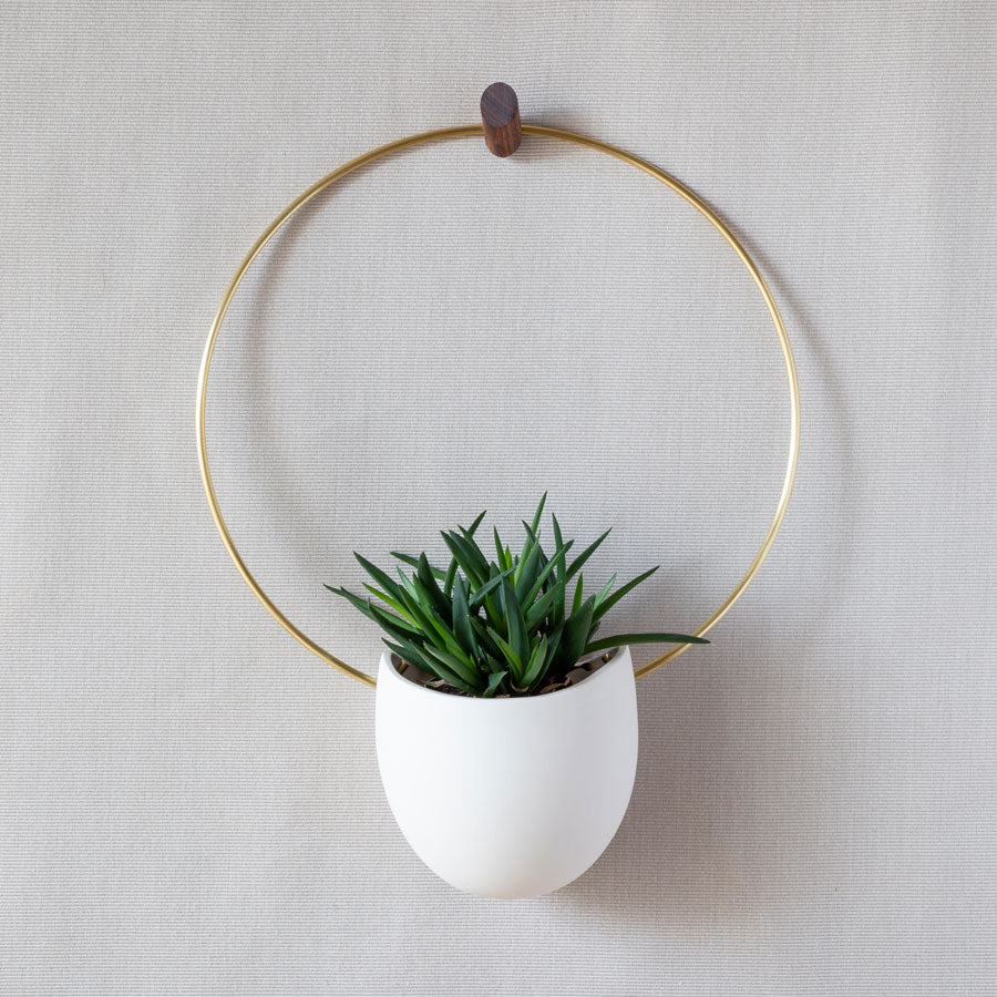 hanging planter brass Spora Circle Brass Planter