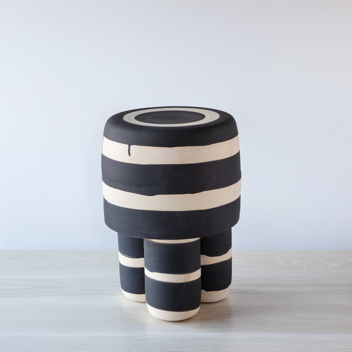 Striped Milking Stools/Side Tables