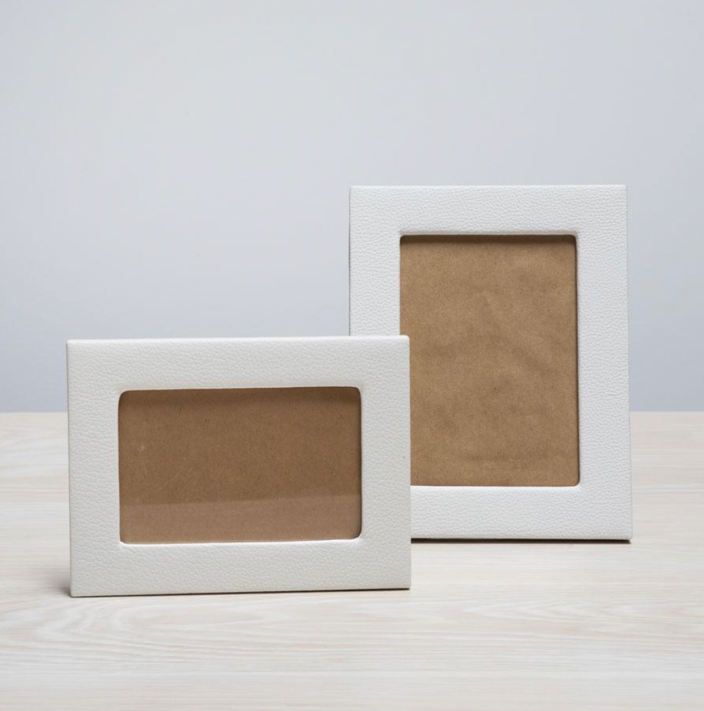 White Leather Frames