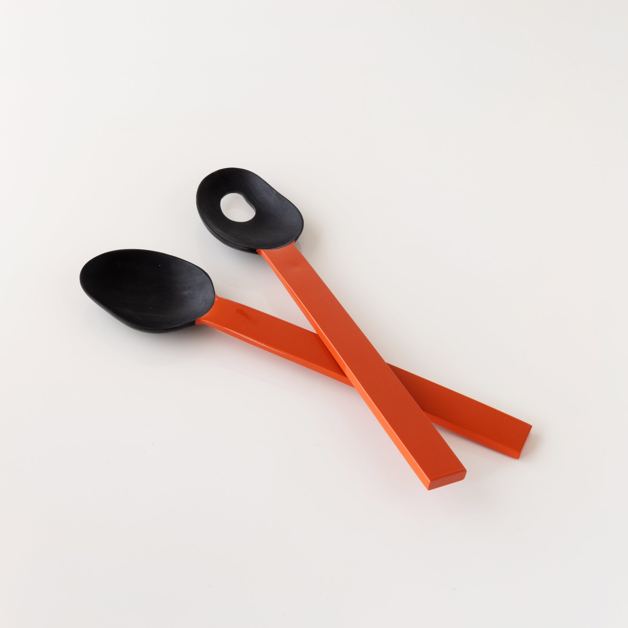 African Black Horn Salad Servers Comerford Collection
