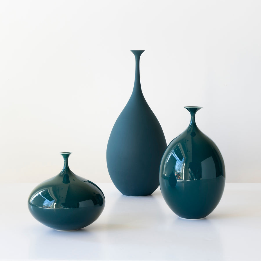 Blue Bottle and Pod Vases