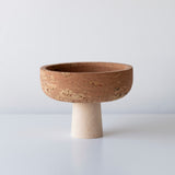Pink Marbled Cork Footed Bowl