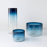 Dimple Vases in New Steel Blue