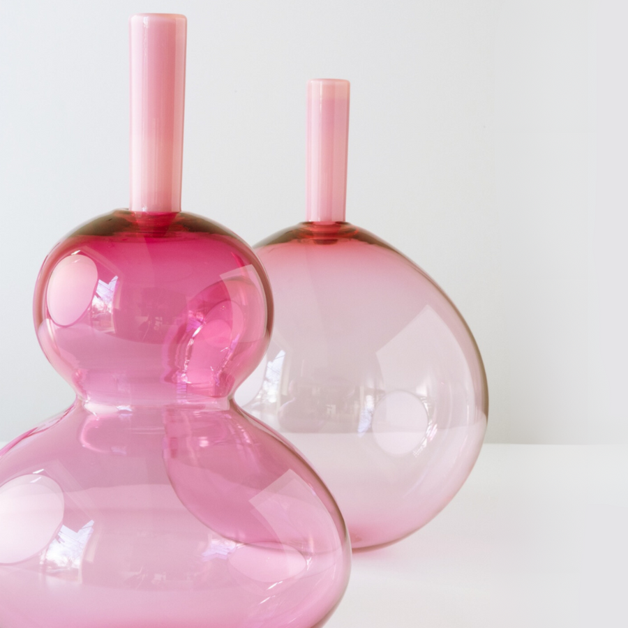 Pink Tube Top Vases