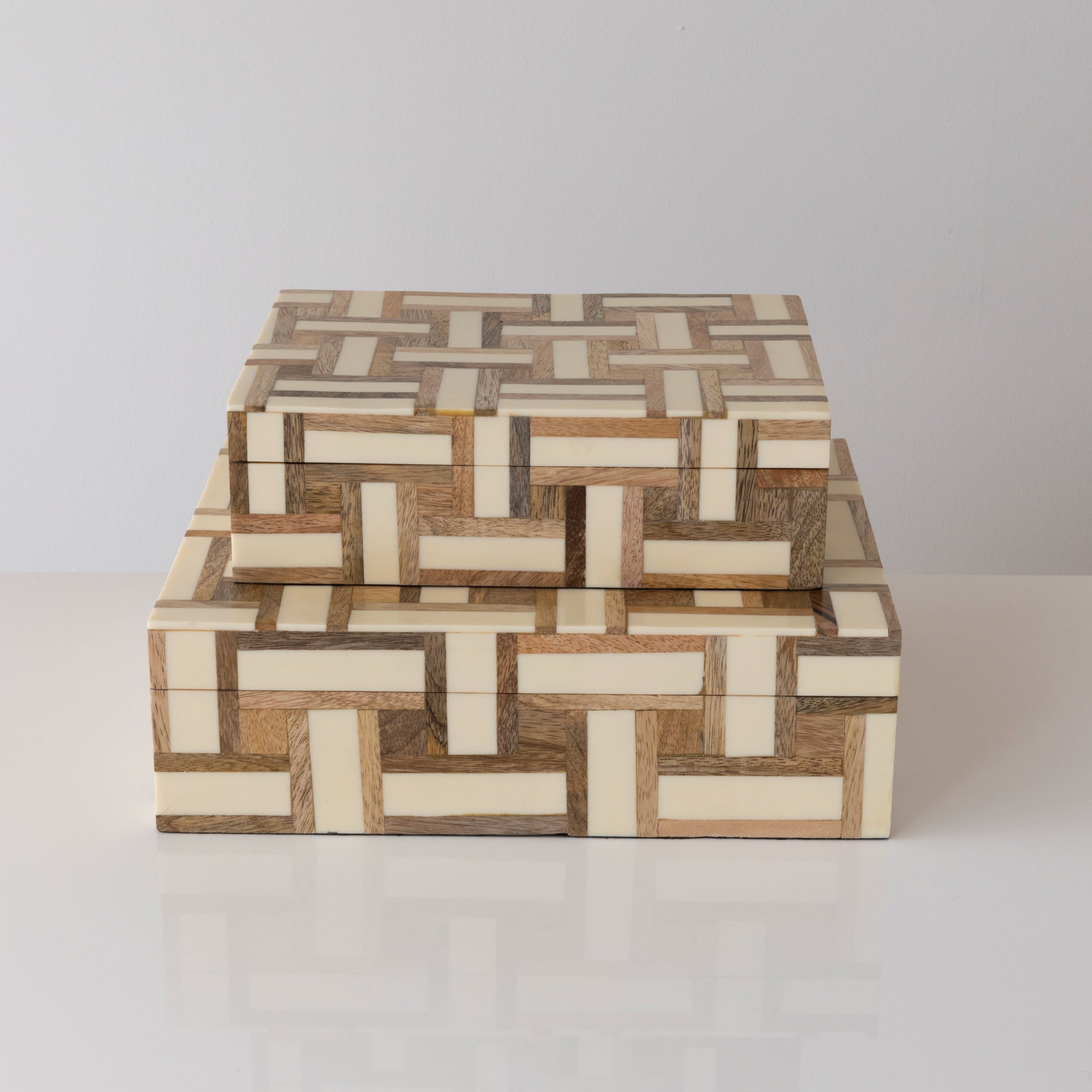 Aarna Cream Box, set of 2
