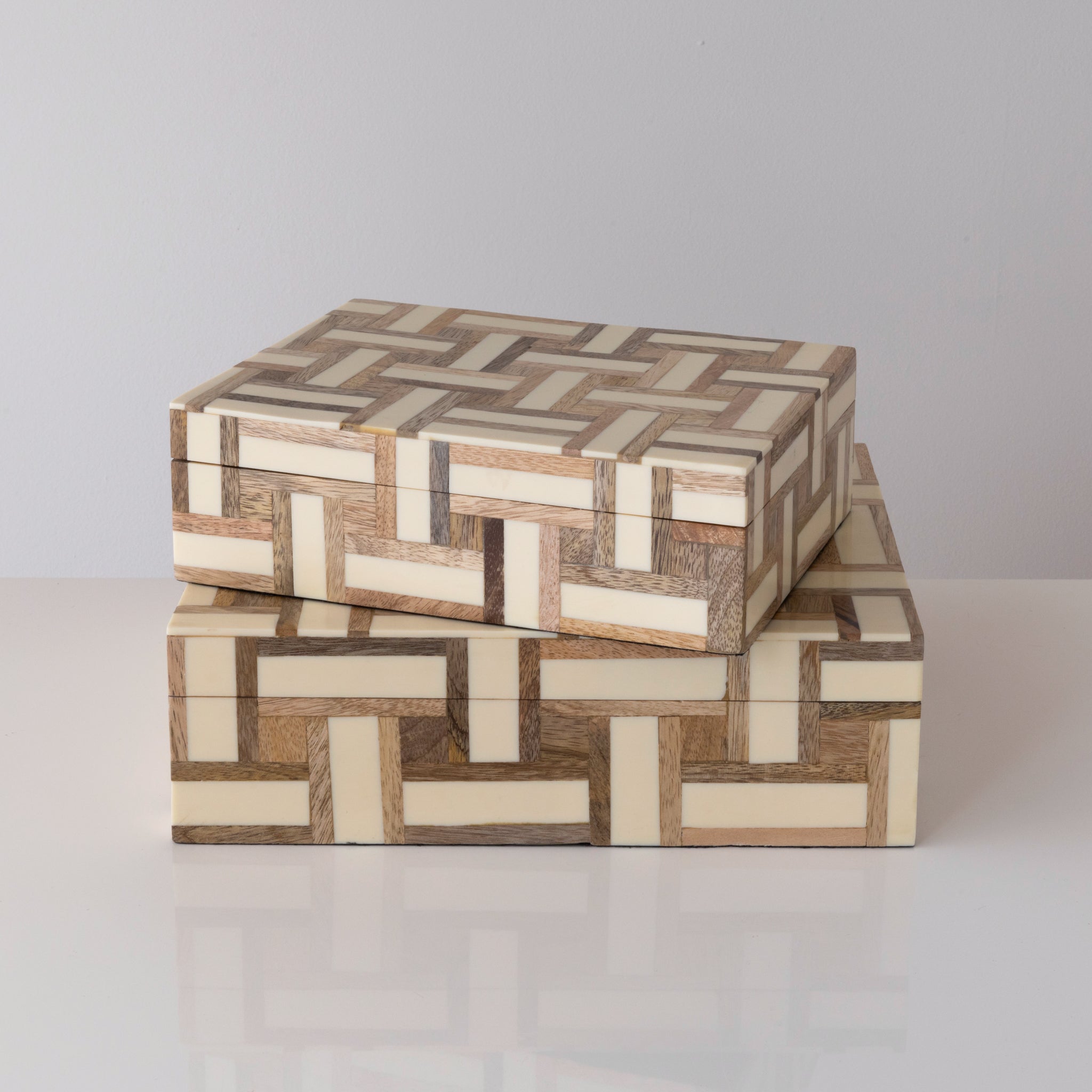 Aarna Cream Box, set of 2