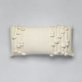 Wooly Bumps Long Lumbar Pillow in Natural White