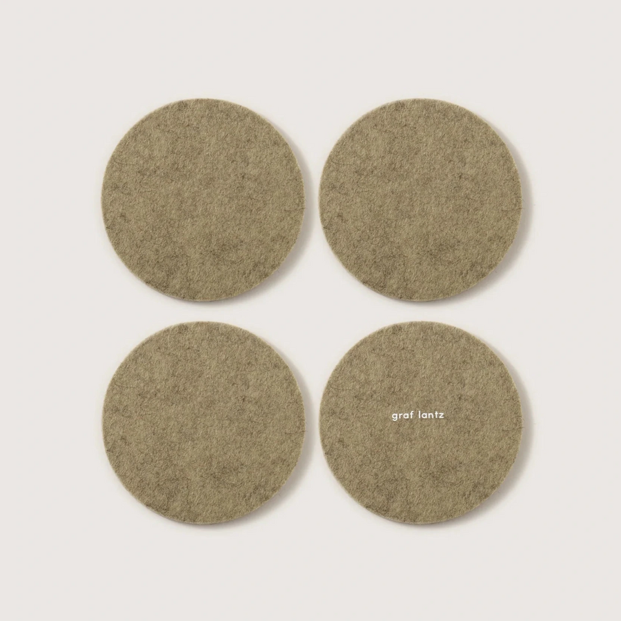 Color Round Felt Coasters