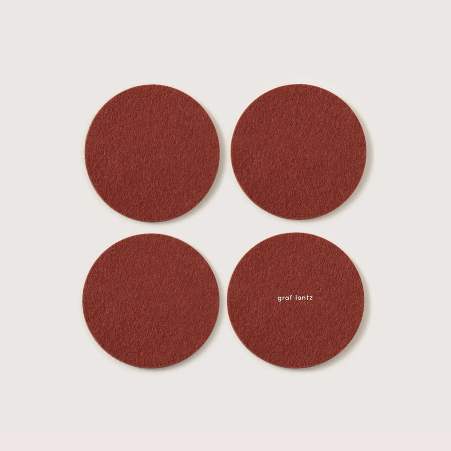 Color Round Felt Coasters