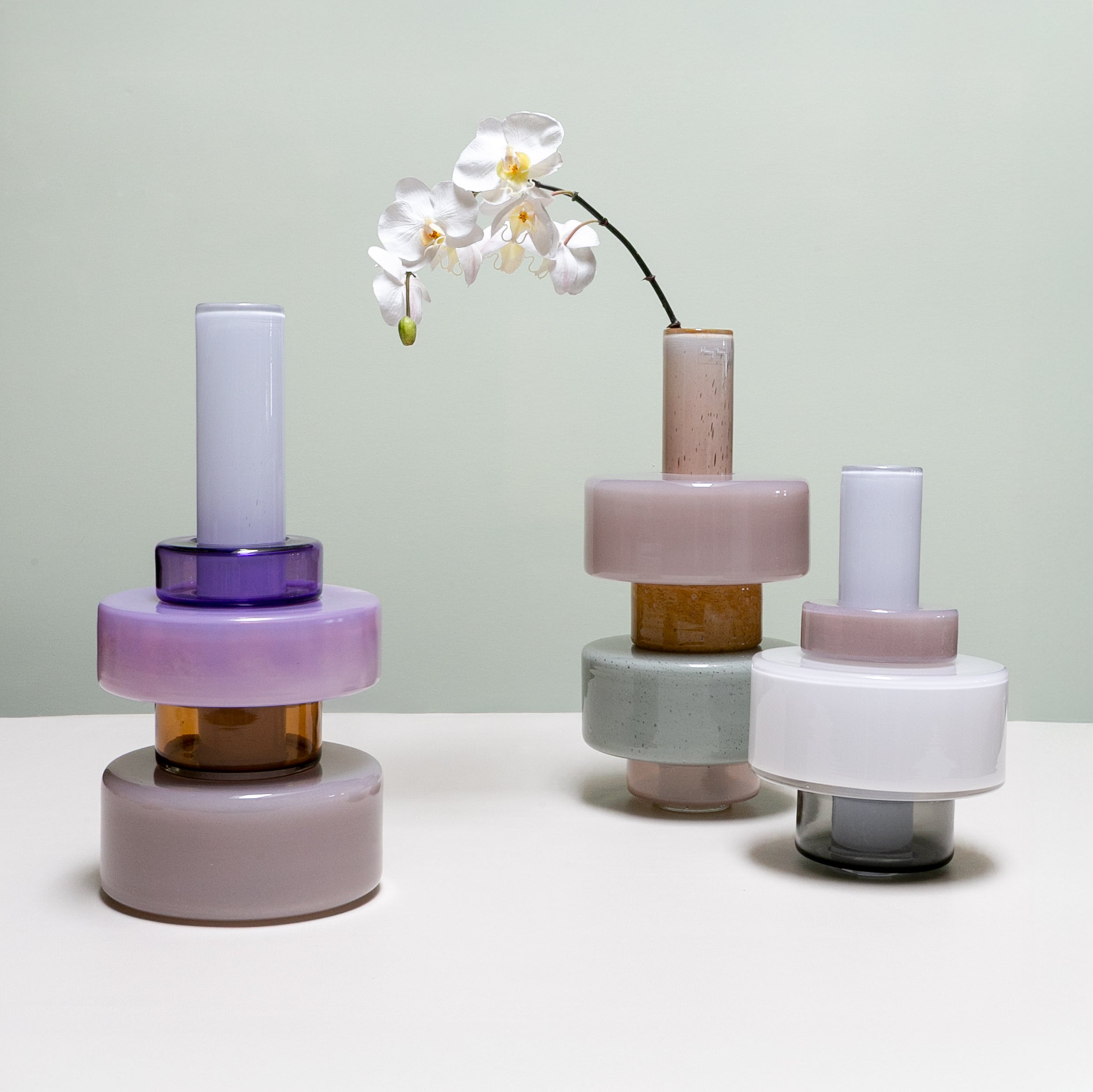 Charm Pastel Glass Vase