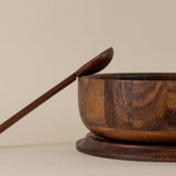 Dot Salad Wood Bowl
