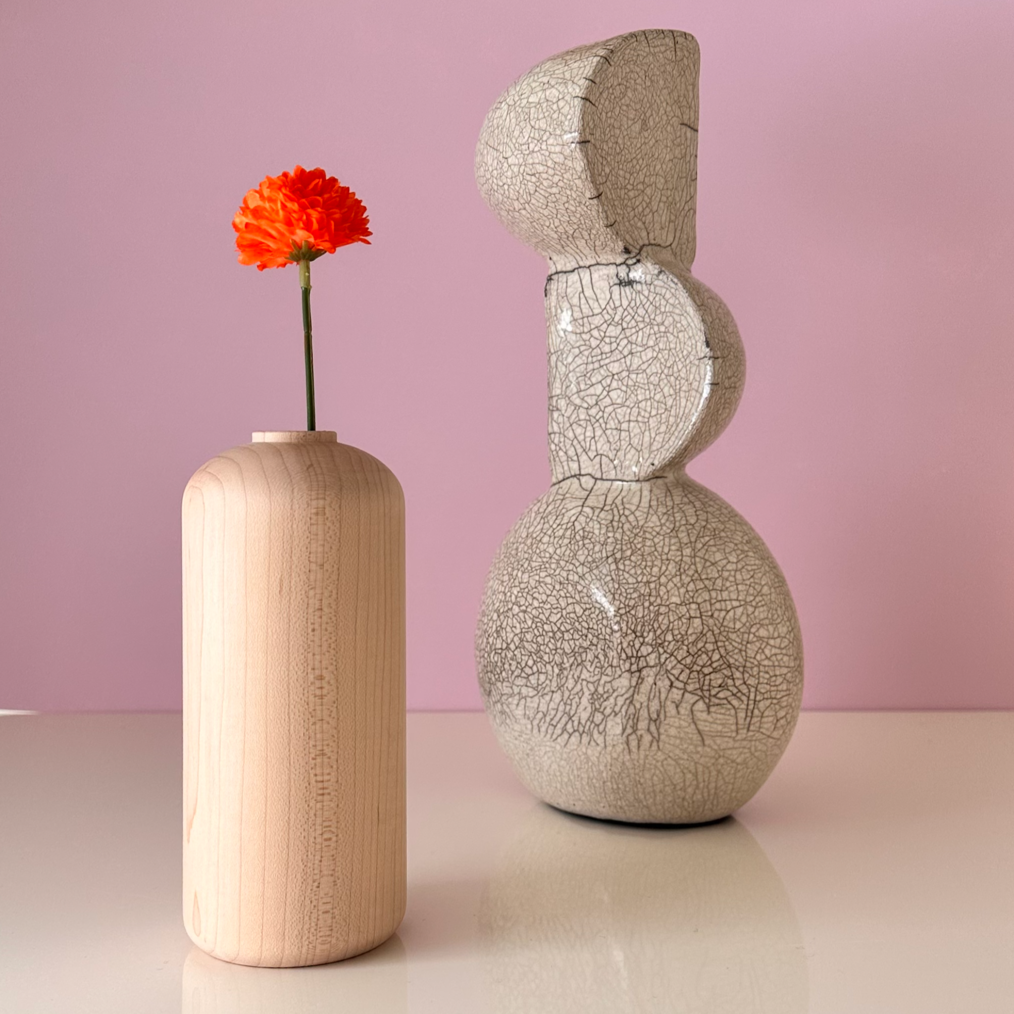 Tall Bud Vase in Maple