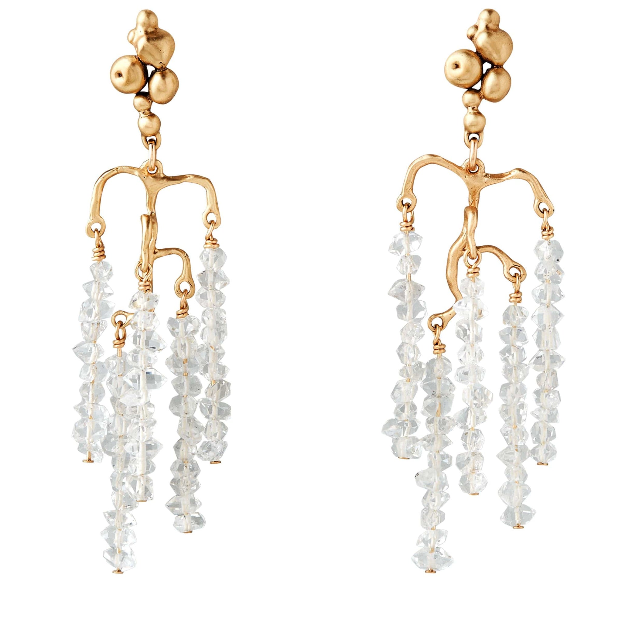 Wisteria Herkimer Diamond Earings