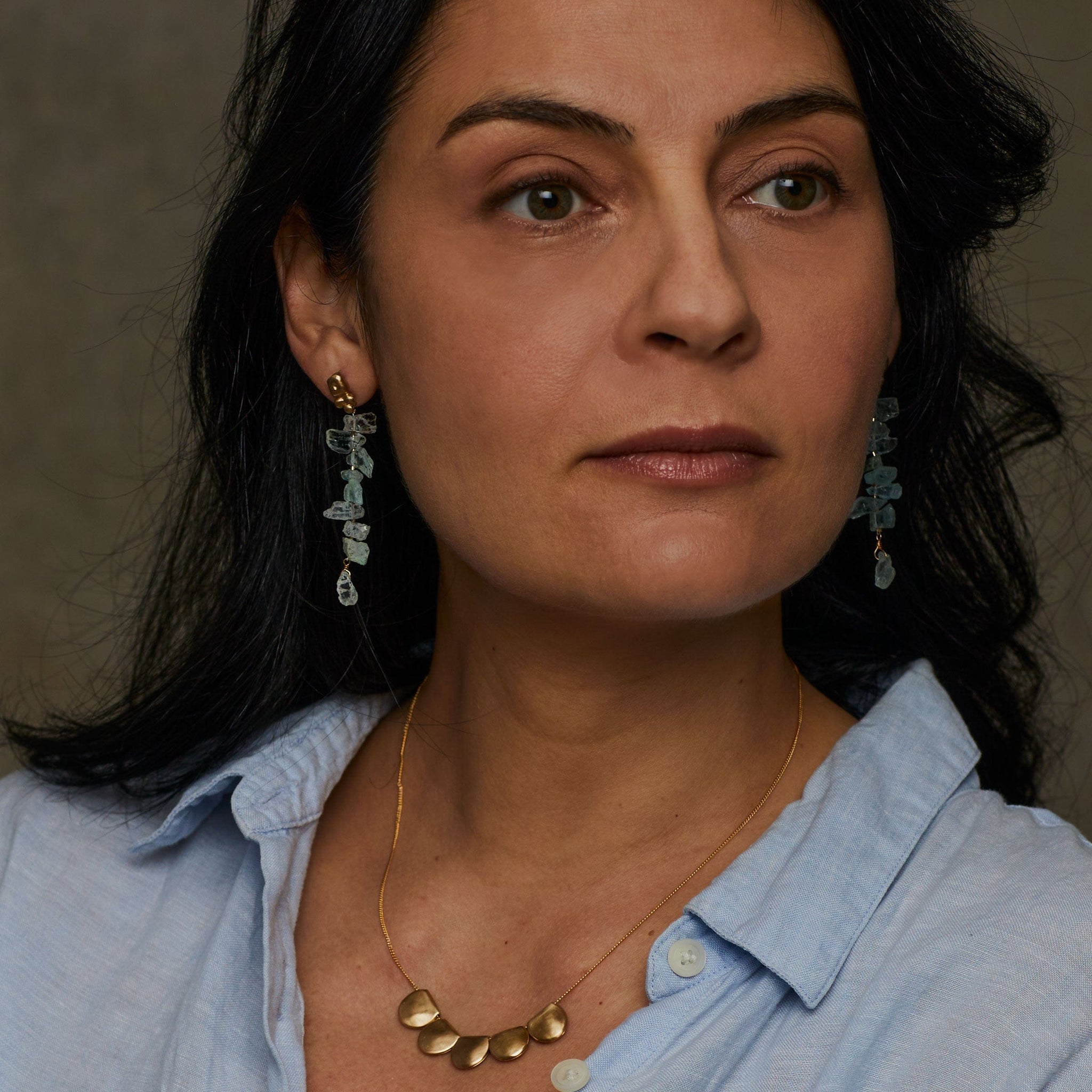 Petite Ore Aquamarine Earring