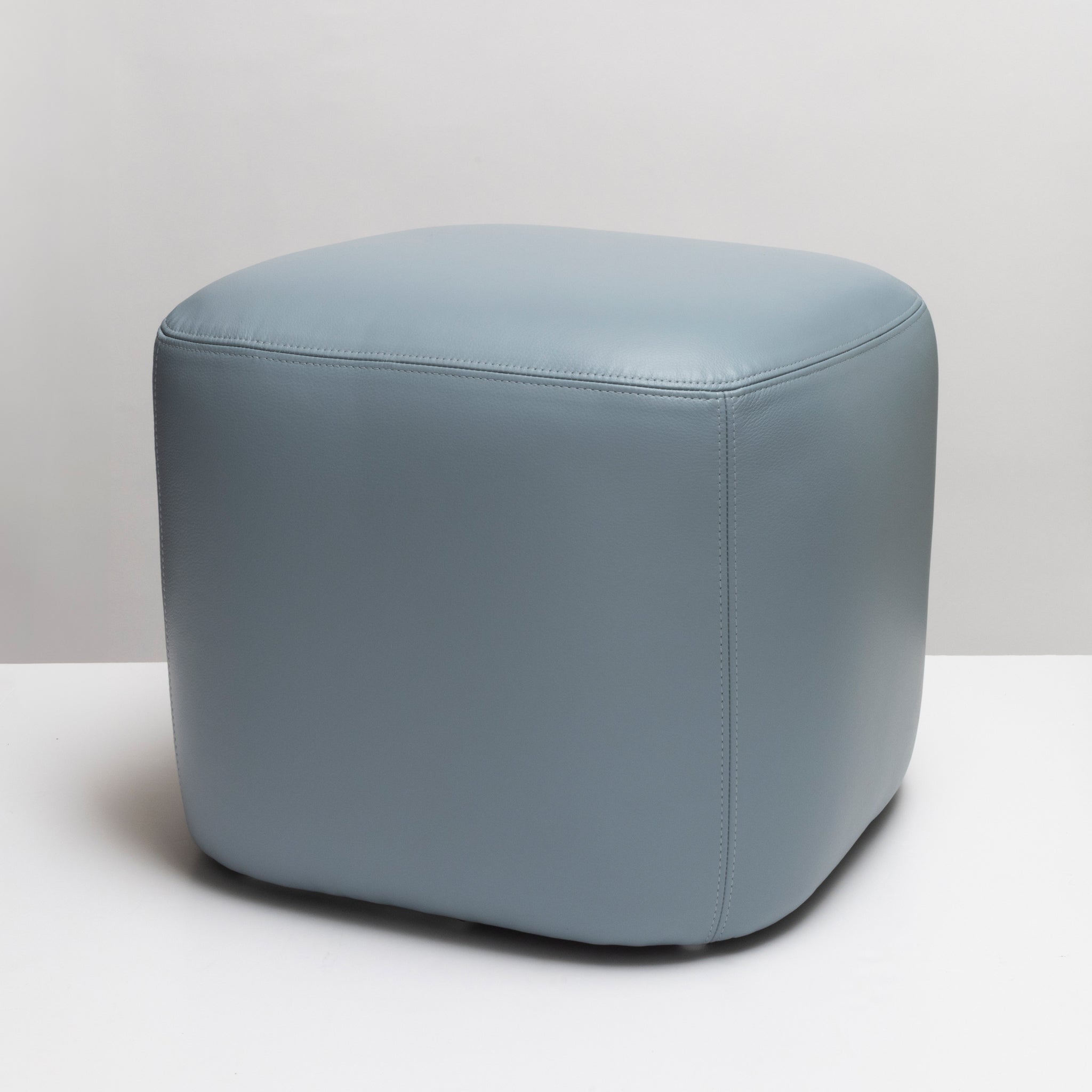 Belmont Ottoman in sky blue