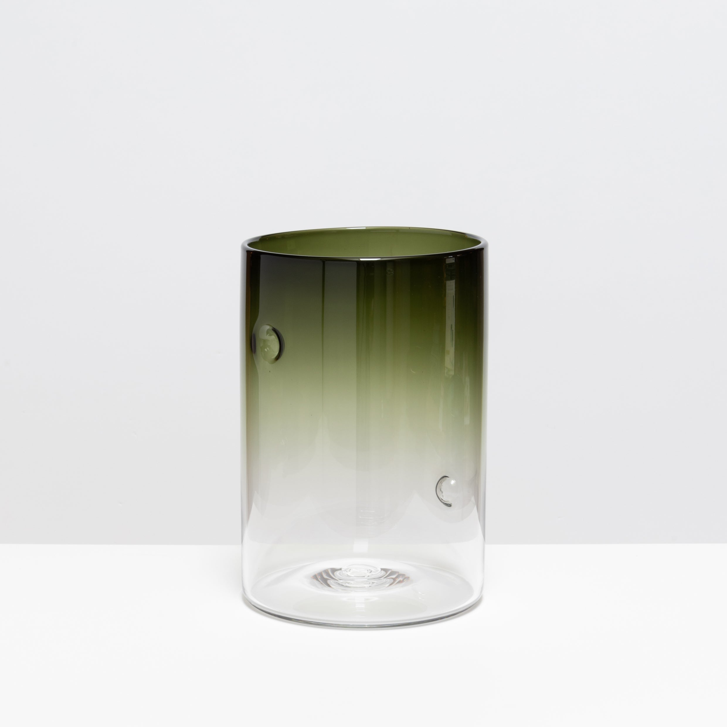 Dimple Vases in Moss Green