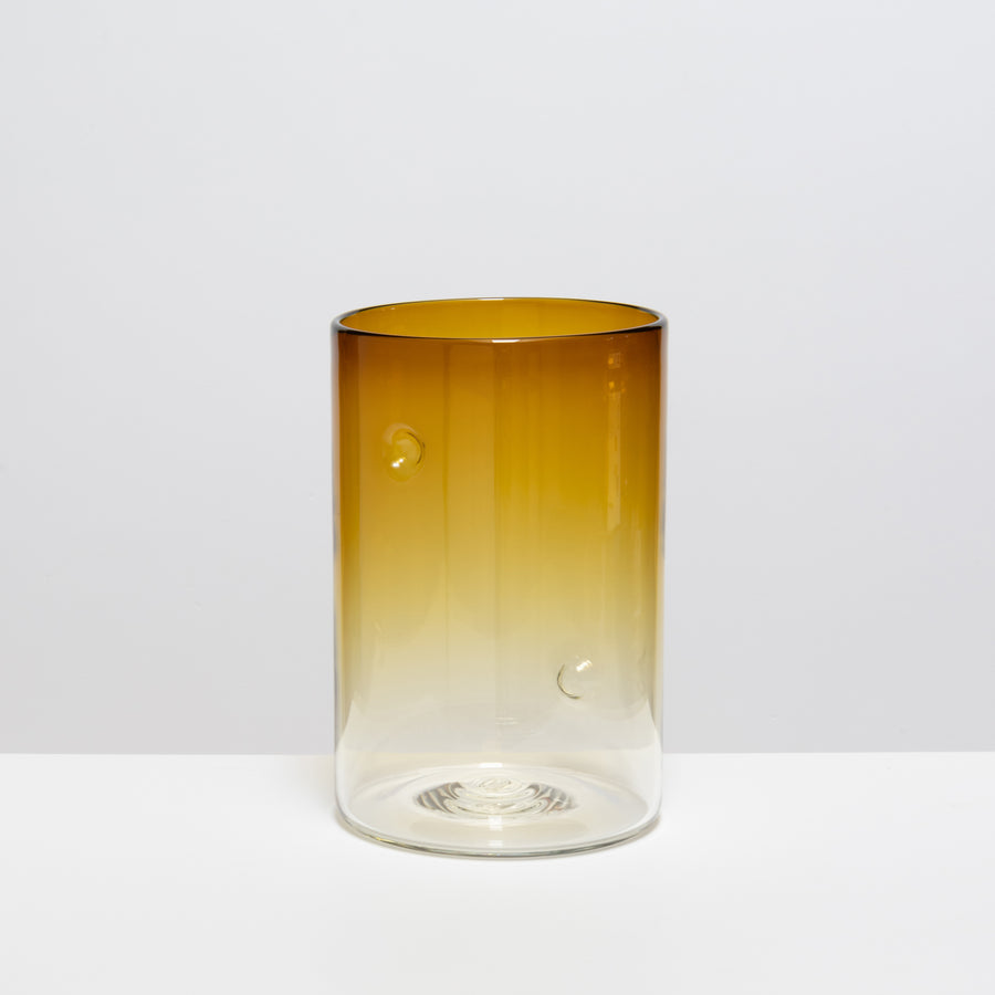 Dimple Vases in Amber