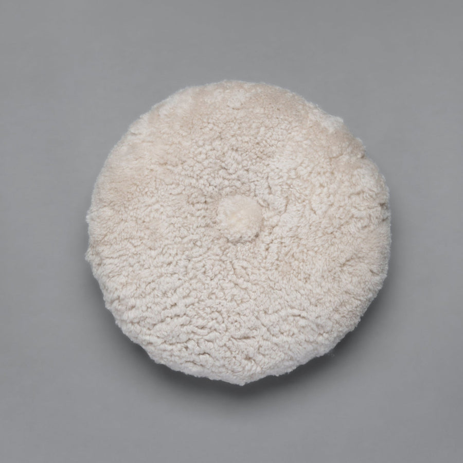 Curly Sheepskin Round Cushion