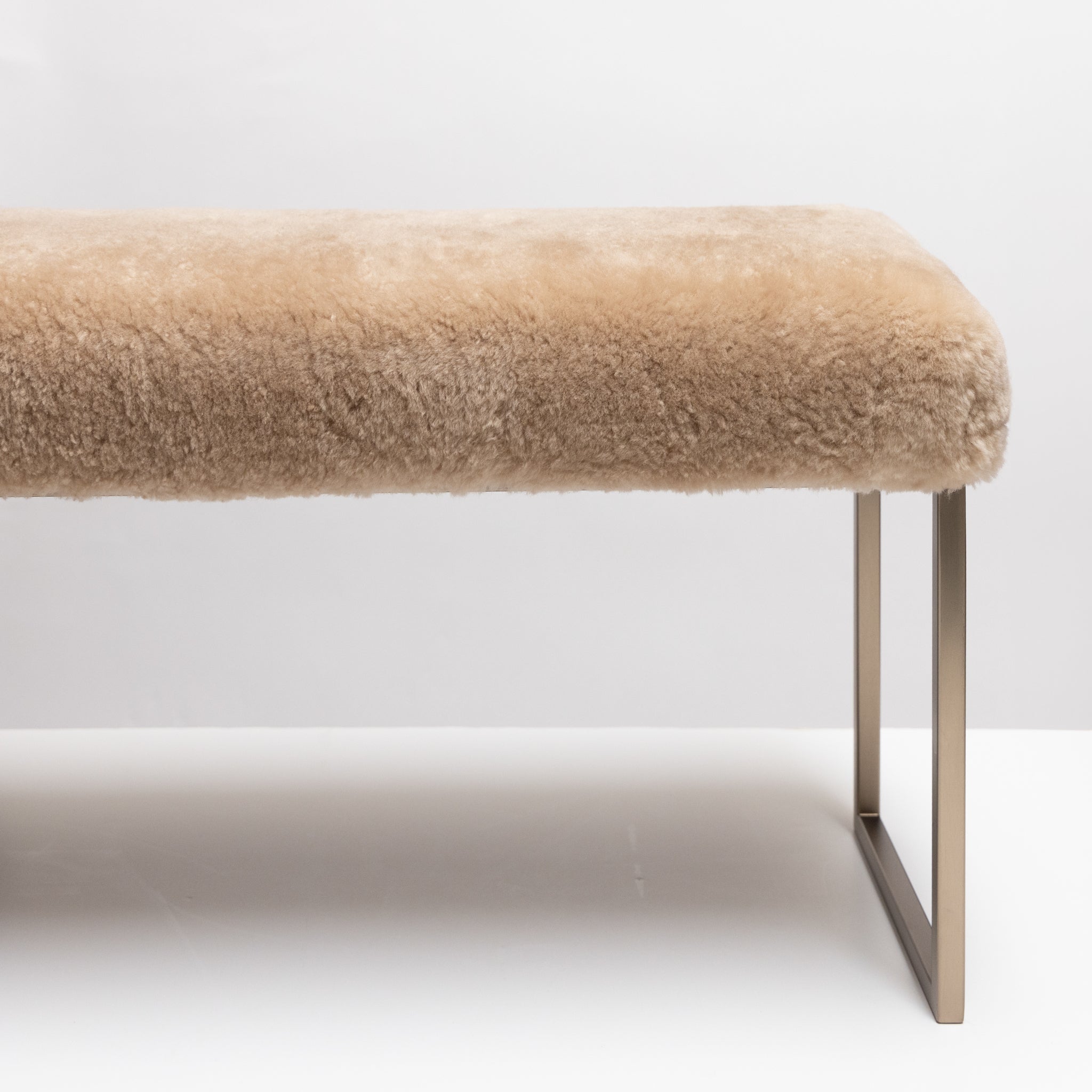 Shearling Cube Bench