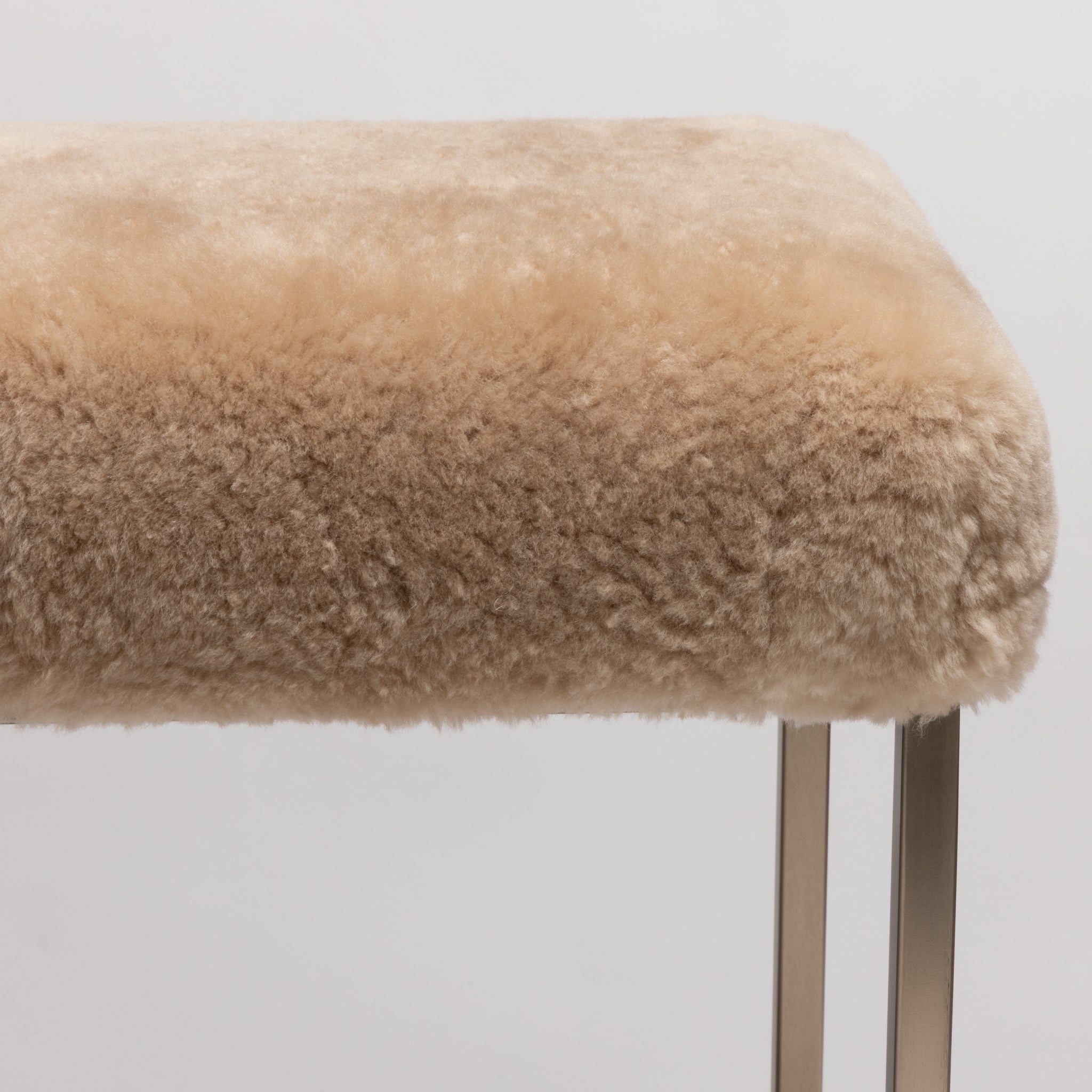 Shearling Cube Bench