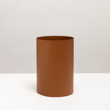 Round Leather Wastebaskets