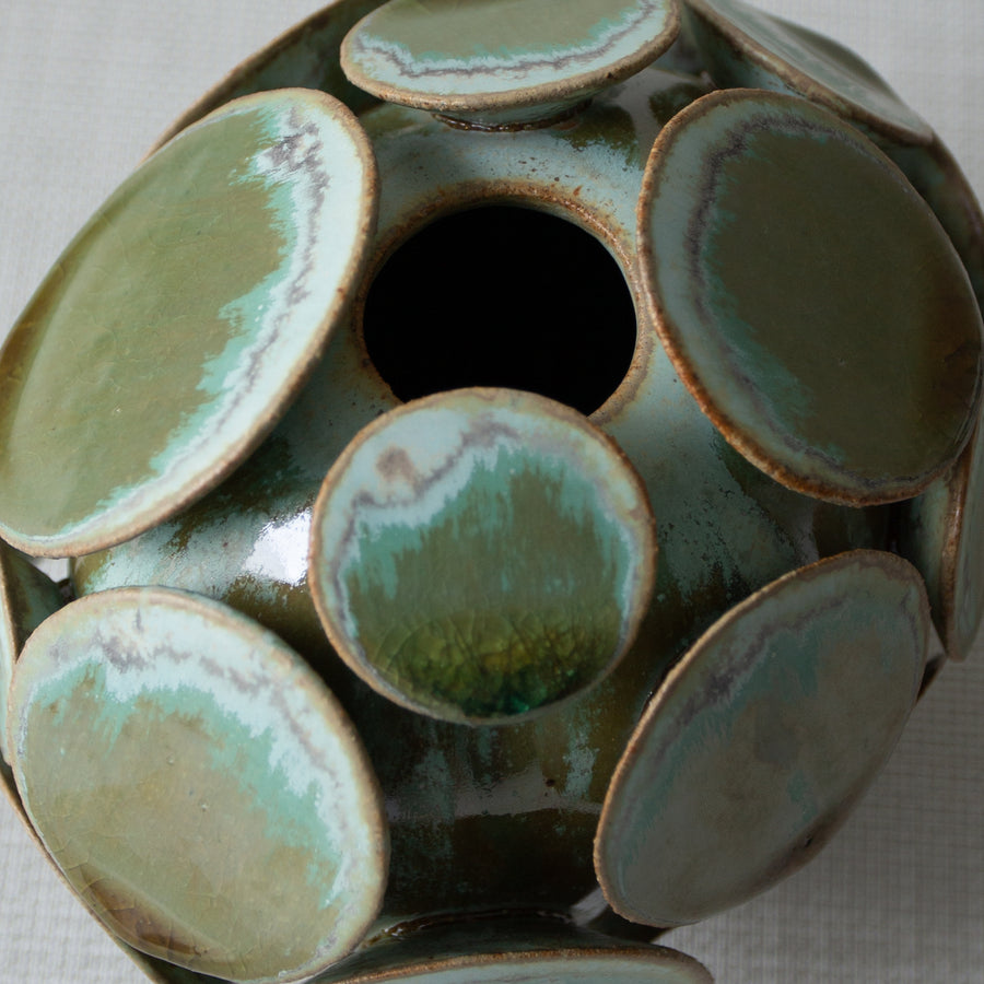 Round Geo Lichen Vessel