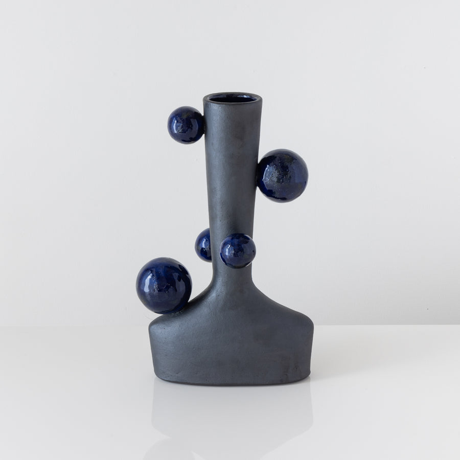 Matte Black Orbit Vase