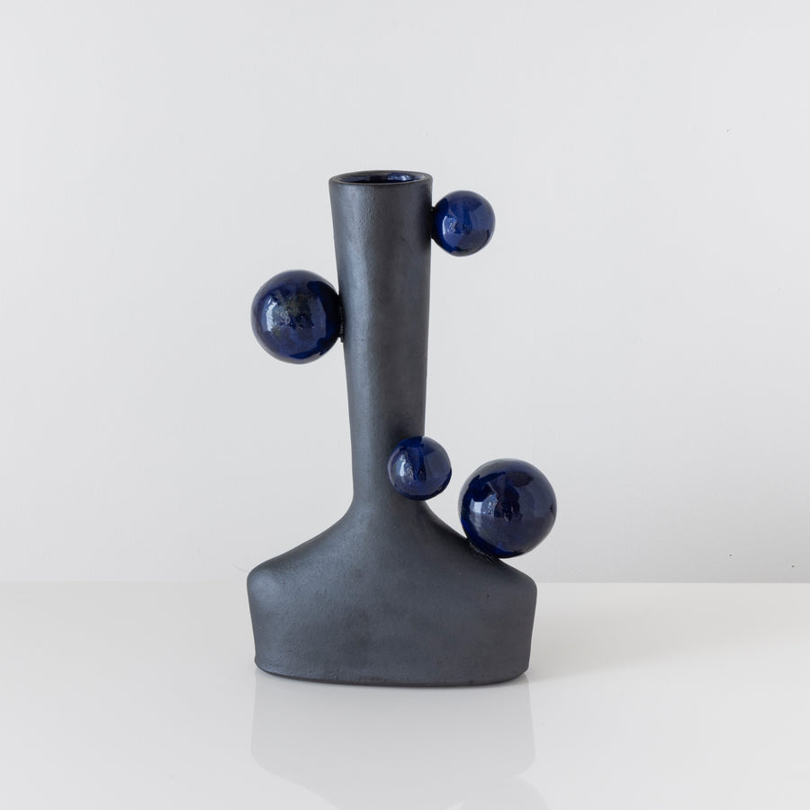 Matte Black Orbit Vase