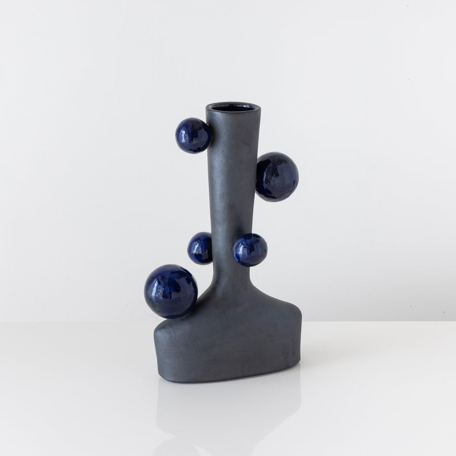 Matte Black Orbit Vase