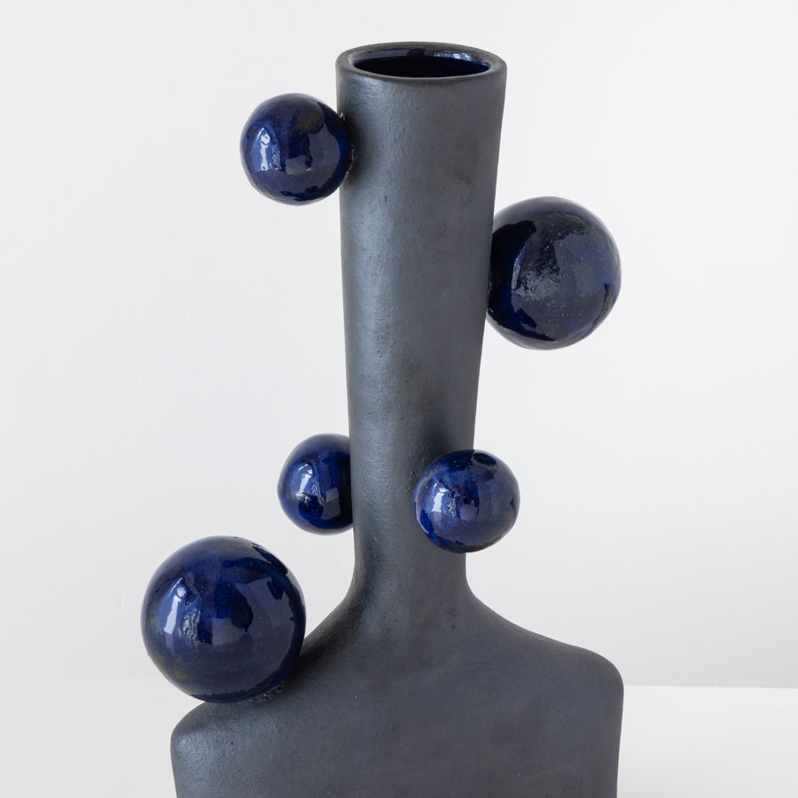 Matte Black Orbit Vase