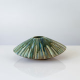 Wide Bottom Vessel in Moss