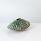 Wide Bottom Vessel in Moss