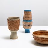 Tan Leather Perforated Ceramics