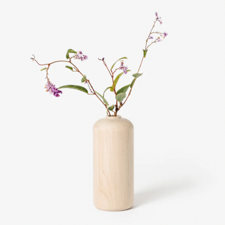 Tall Bud Vase in Maple
