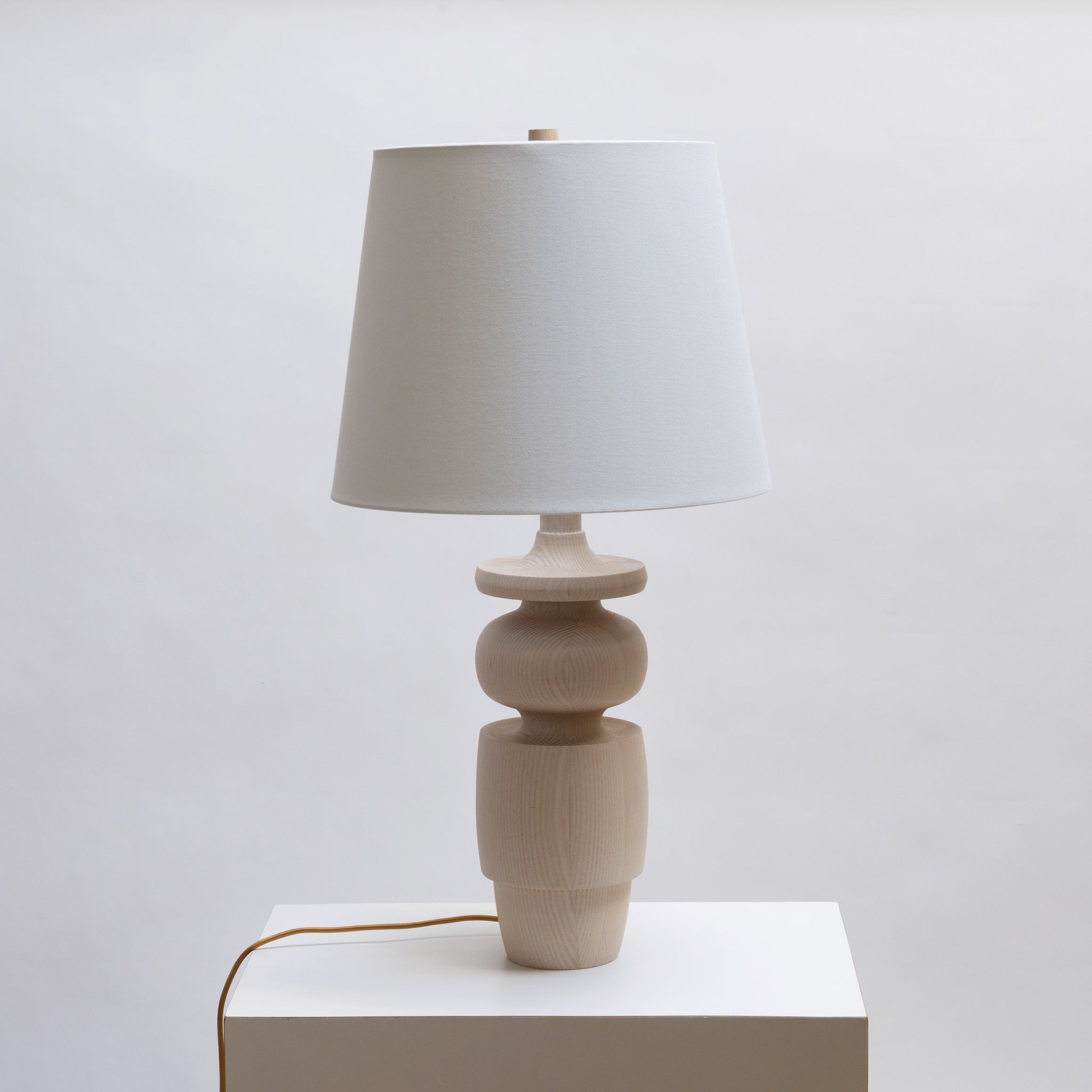 Turned Wood Table Lamp