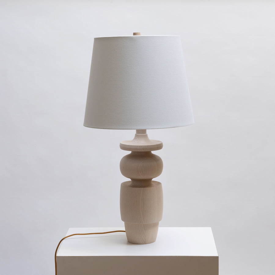Turned Wood Table Lamp