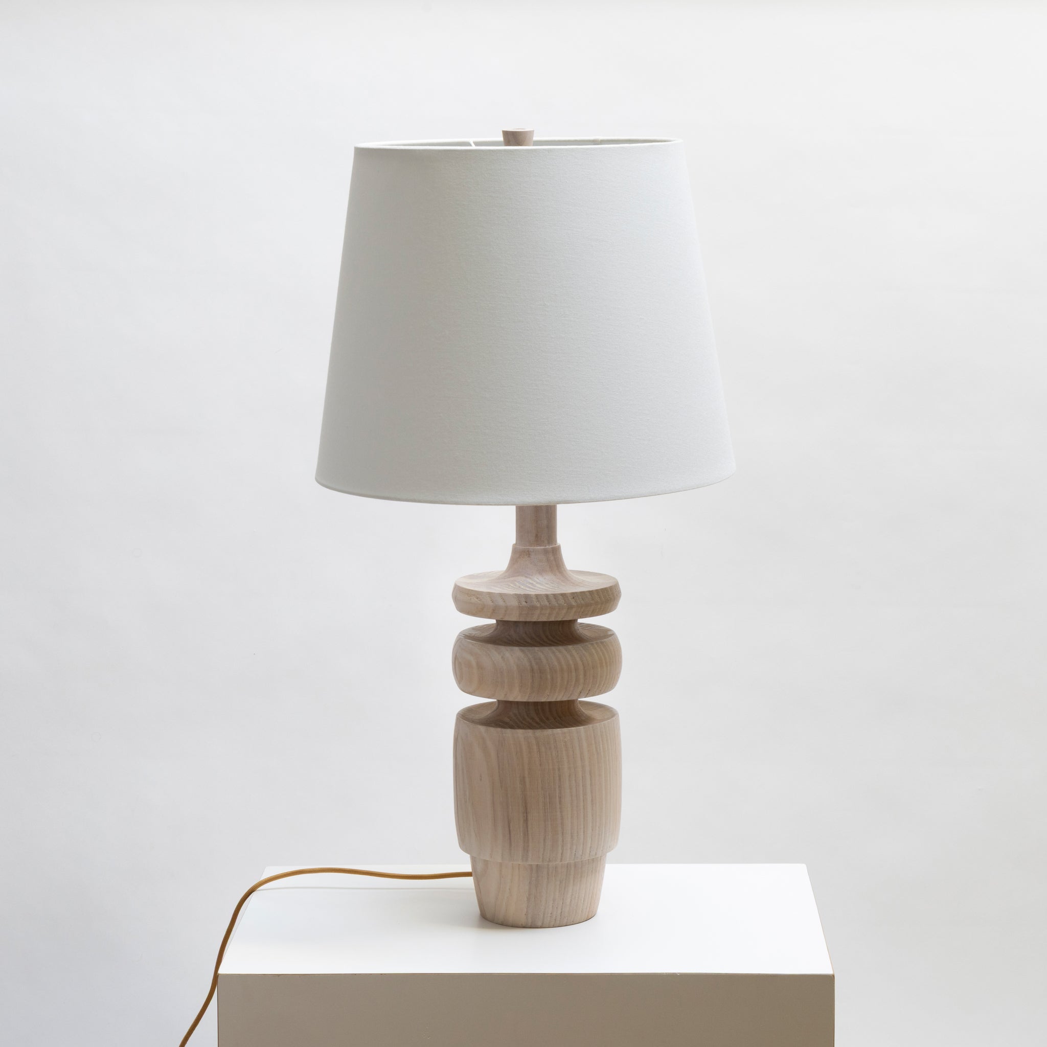 Turned Wood Table Lamp