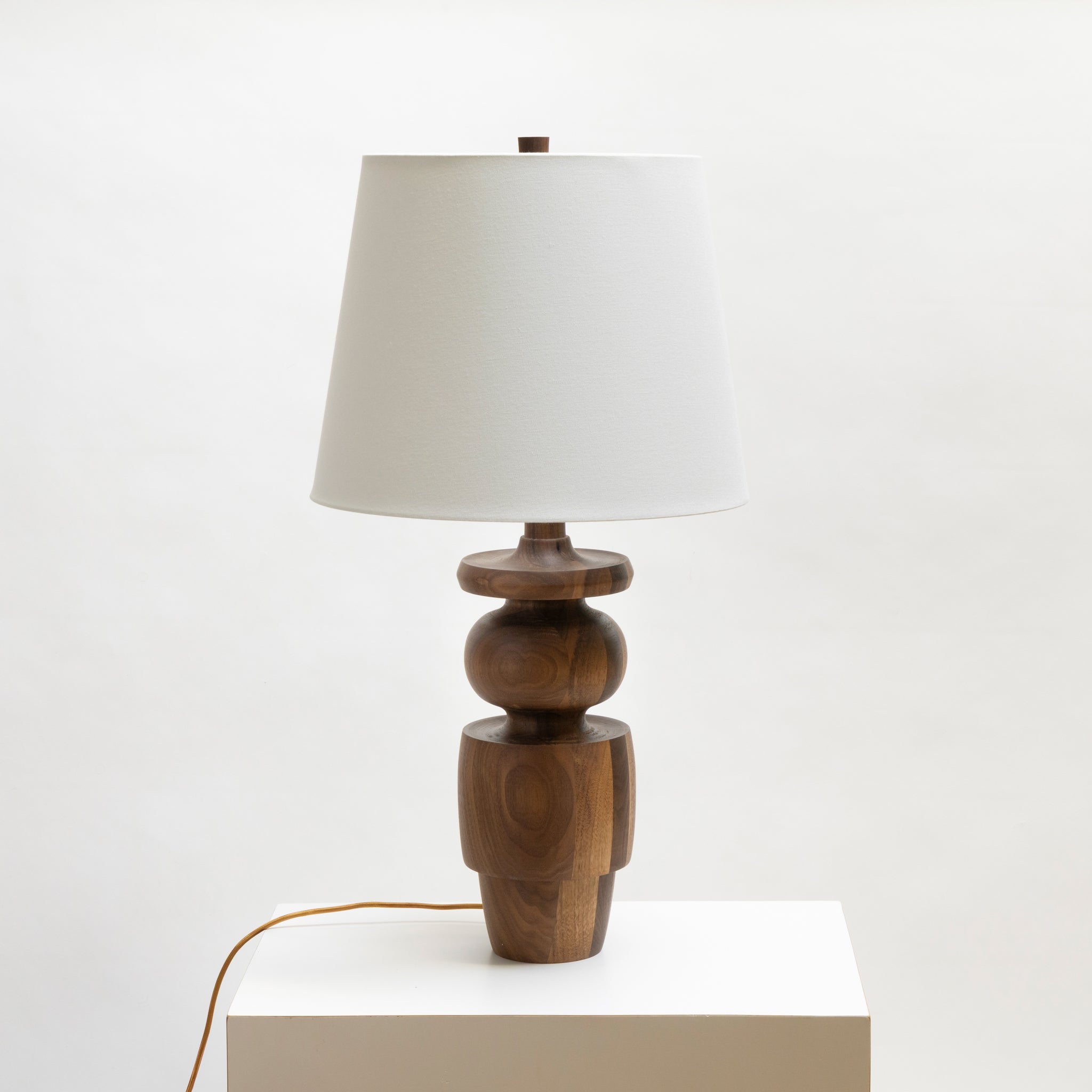 Turned Wood Table Lamp