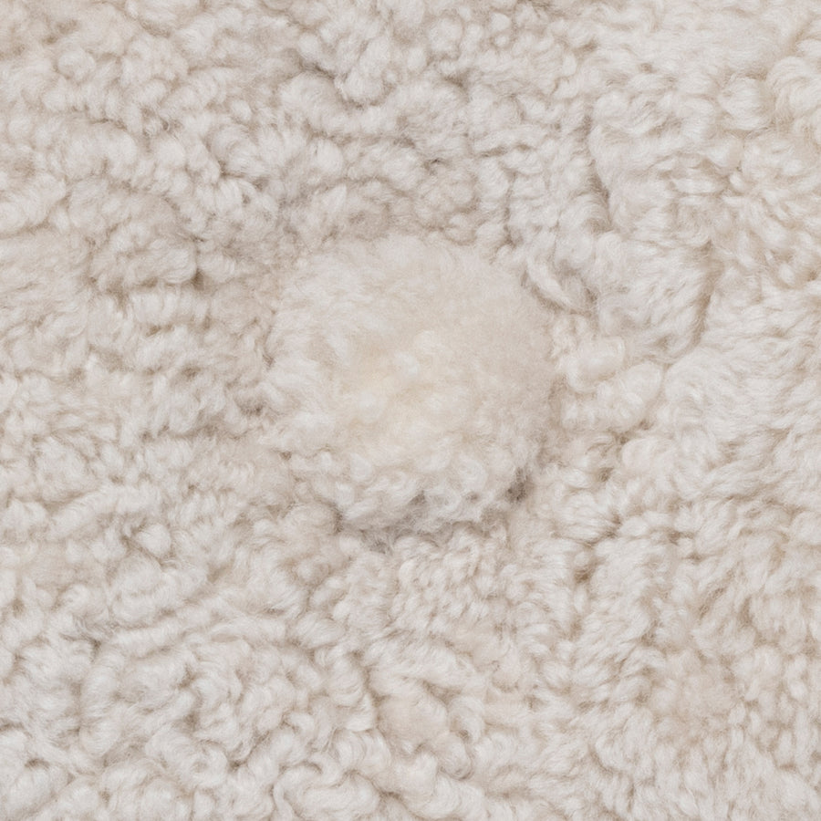 Curly Sheepskin Round Cushion