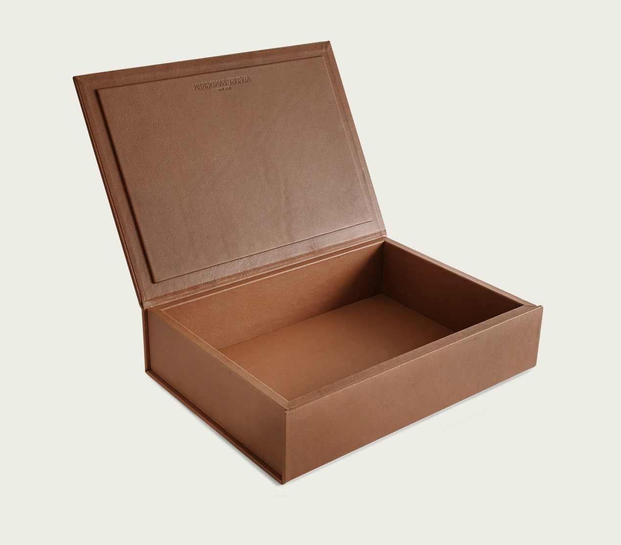 Leather Bookboxes in Cognac