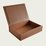 Leather Bookboxes in Cognac