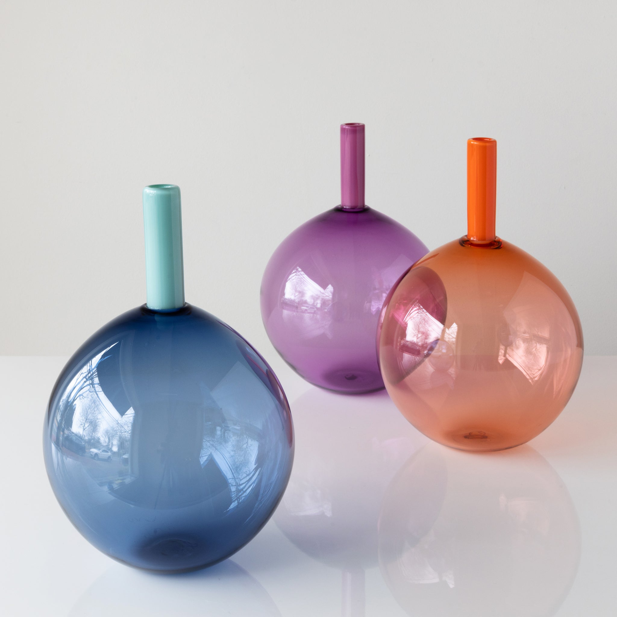 Medium Tube Top Orb Vases