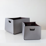 Brad Leather Magazine Baskets