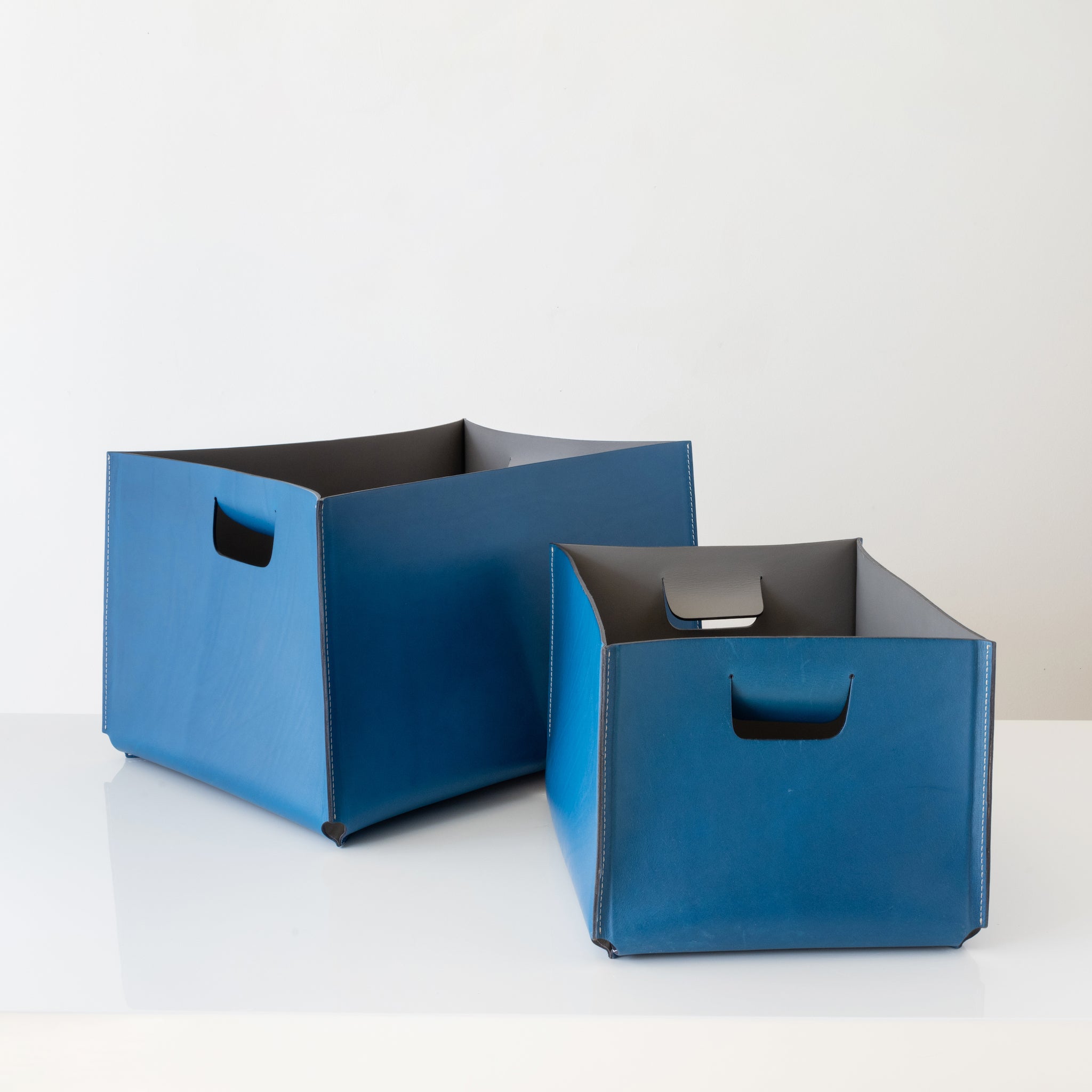 Brad Leather Magazine Baskets