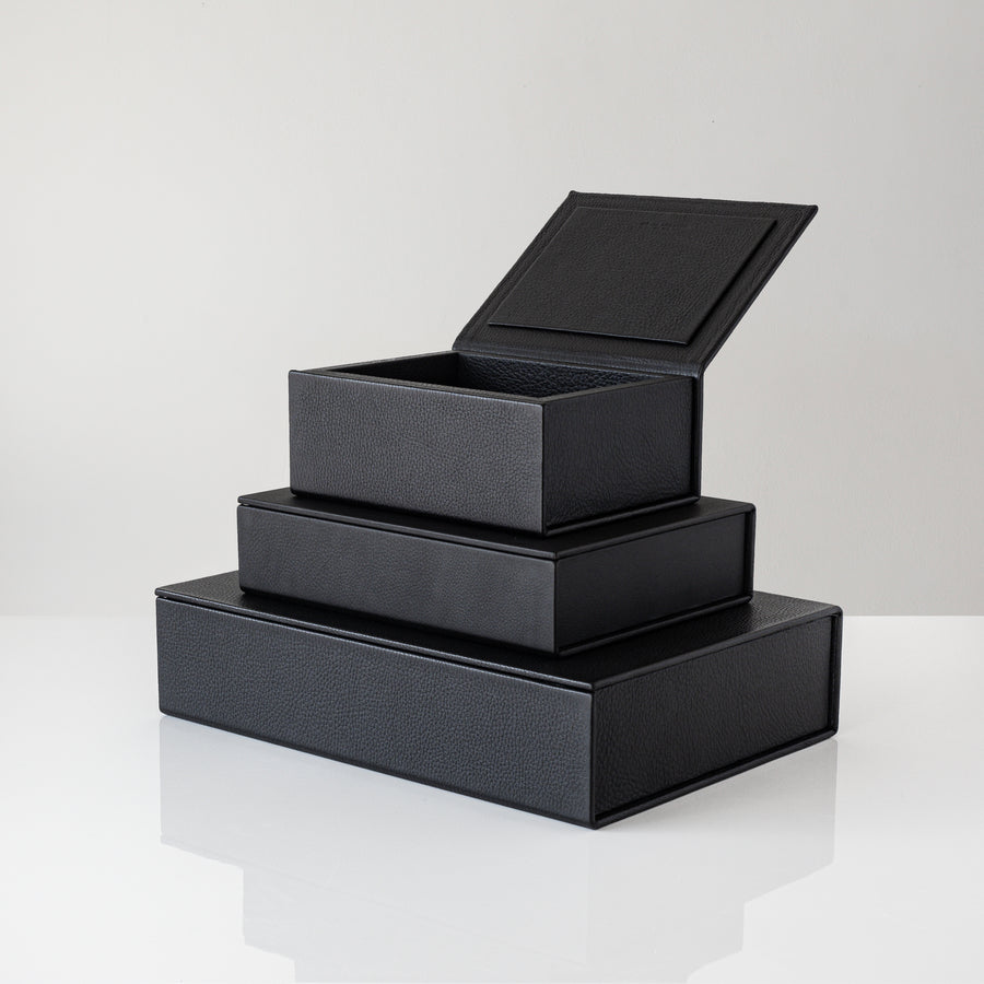 Leather Bookboxes in Black