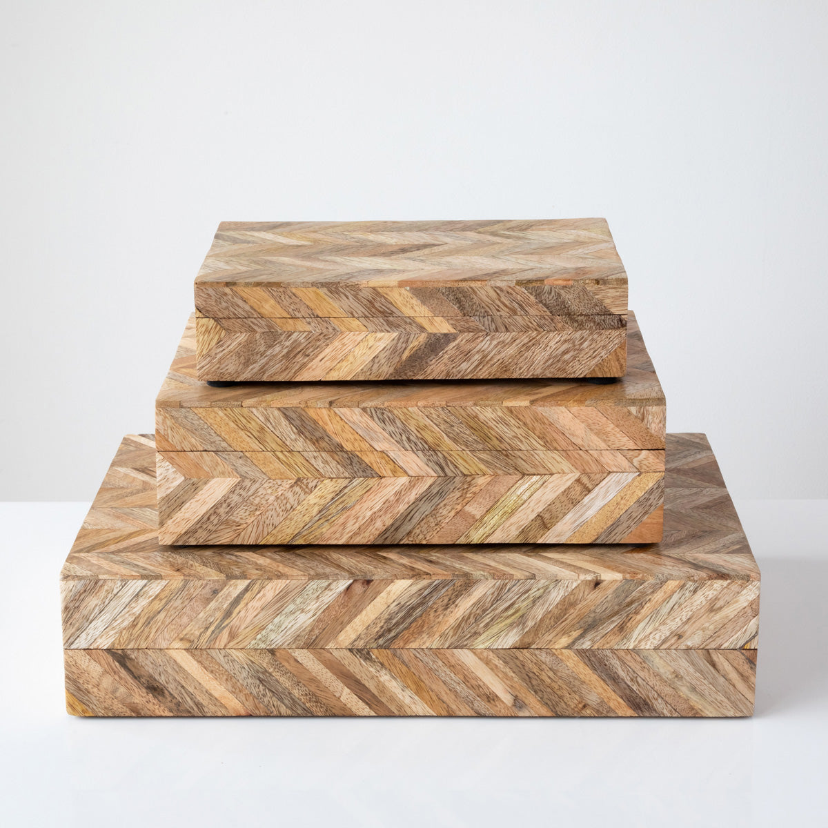 Chevron Wood Boxes