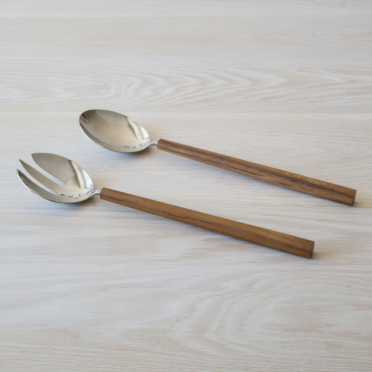 Large Teak Salad Servers
