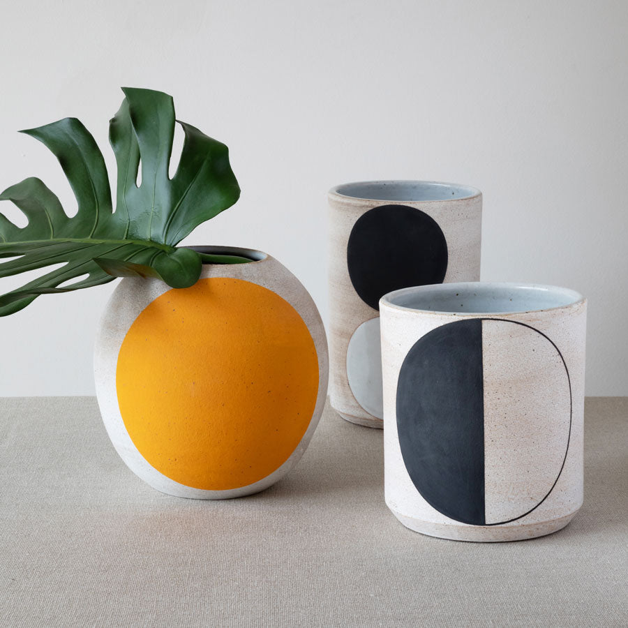 Full Moon Marigold Vase